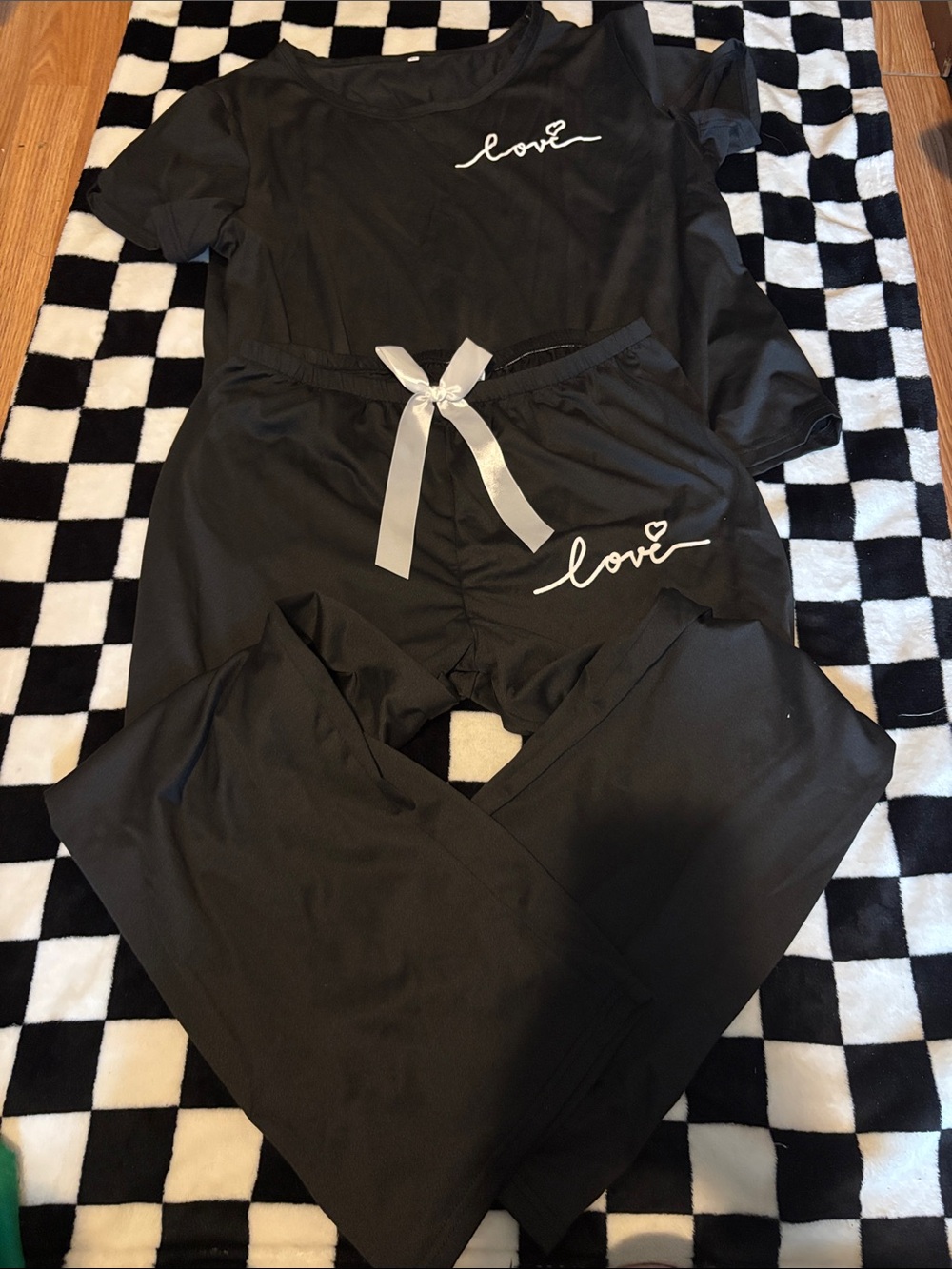 Size xlarge black love pjs